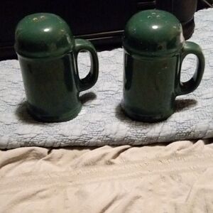 Source Unknown Forest Green Ceramic Mugs
